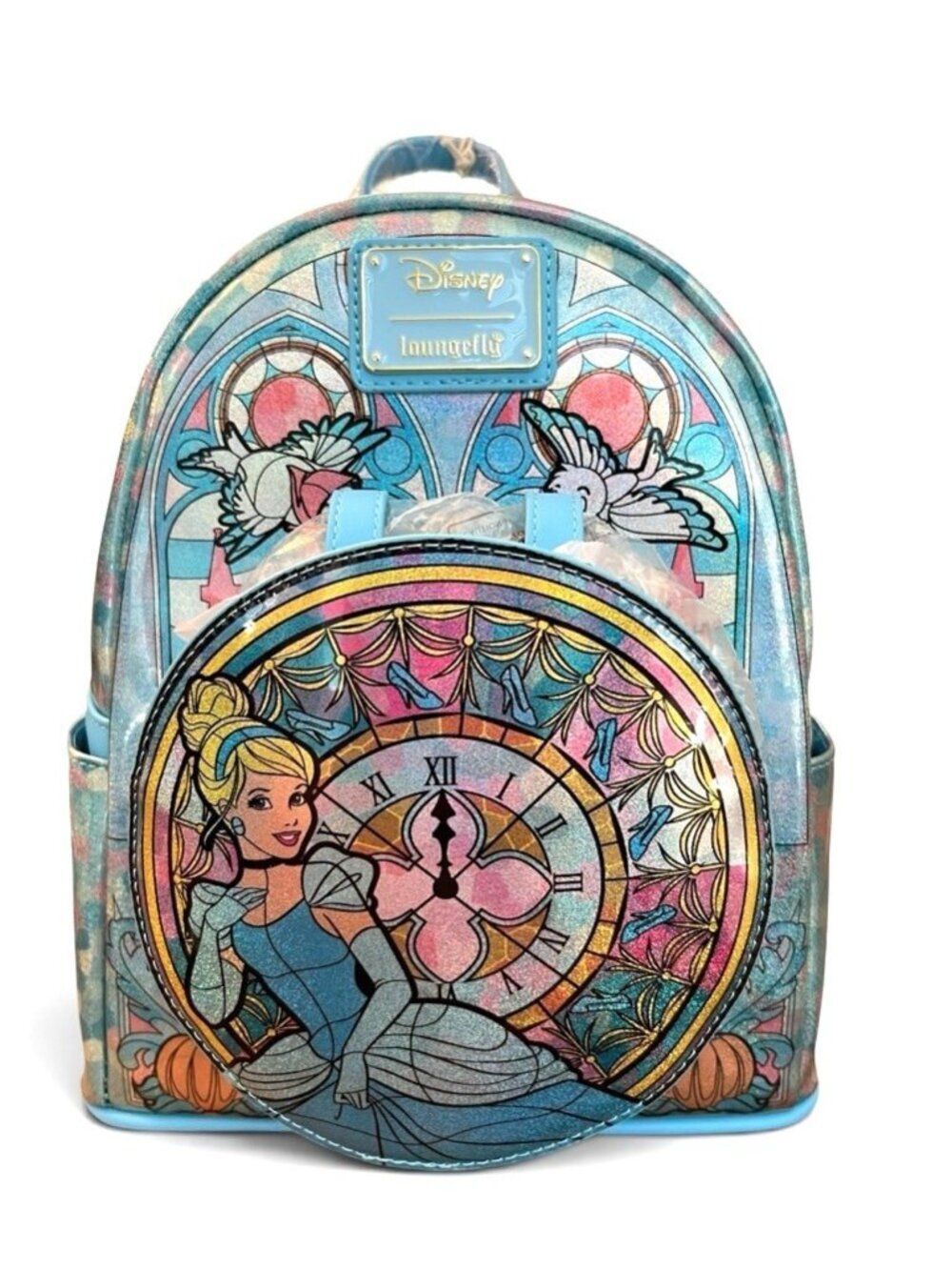 Loungefly Disney Princess Cinderella Collection Stained Glass Mini Backpack NWT
